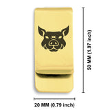 Stainless Steel Year of the Pig Zodiac Classic Slim Money Clip
