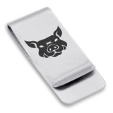 Stainless Steel Year of the Pig Zodiac Classic Slim Money Clip