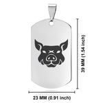 Stainless Steel Year of the Pig Zodiac Dog Tag Pendant - Comfort Zone Studios