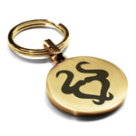 Stainless Steel Astrology Taurus (Bull) Sign Round Medallion Keychain