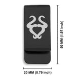 Stainless Steel Astrology Taurus (Bull) Sign Classic Slim Money Clip