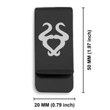 Stainless Steel Astrology Taurus (Bull) Sign Classic Slim Money Clip