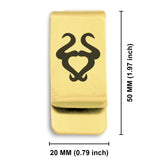 Stainless Steel Astrology Taurus (Bull) Sign Classic Slim Money Clip