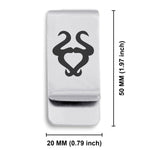 Stainless Steel Astrology Taurus (Bull) Sign Classic Slim Money Clip