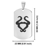 Stainless Steel Astrology Taurus (Bull) Sign Dog Tag Pendant - Comfort Zone Studios