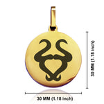 Stainless Steel Astrology Taurus (Bull) Sign Round Medallion Pendant