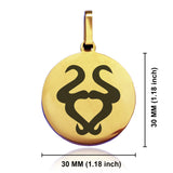 Stainless Steel Astrology Taurus (Bull) Sign Round Medallion Pendant