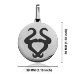 Stainless Steel Astrology Taurus (Bull) Sign Round Medallion Pendant