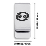 Stainless Steel Astrology Cancer (Crab) Sign Classic Slim Money Clip