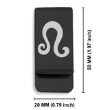 Stainless Steel Astrology Leo (Lion) Sign Classic Slim Money Clip