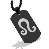 Stainless Steel Astrology Leo (Lion) Sign Dog Tag Pendant - Comfort Zone Studios