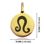 Stainless Steel Astrology Leo (Lion) Sign Round Medallion Pendant