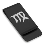 Stainless Steel Astrology Virgo (Maiden) Sign Classic Slim Money Clip