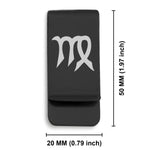 Stainless Steel Astrology Virgo (Maiden) Sign Classic Slim Money Clip