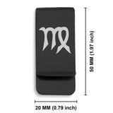 Stainless Steel Astrology Virgo (Maiden) Sign Classic Slim Money Clip