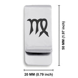 Stainless Steel Astrology Virgo (Maiden) Sign Classic Slim Money Clip