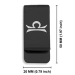 Stainless Steel Astrology Libra (Scales) Sign Classic Slim Money Clip