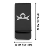 Stainless Steel Astrology Libra (Scales) Sign Classic Slim Money Clip