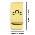 Stainless Steel Astrology Libra (Scales) Sign Classic Slim Money Clip