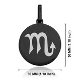 Stainless Steel Astrology Scorpio (Scorpion) Sign Round Medallion Keychain
