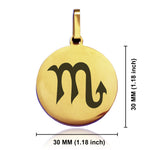 Stainless Steel Astrology Scorpio (Scorpion) Sign Round Medallion Keychain