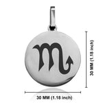 Stainless Steel Astrology Scorpio (Scorpion) Sign Round Medallion Keychain