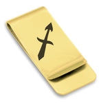 Stainless Steel Astrology Sagittarius (Centaur Archer) Sign Classic Slim Money Clip