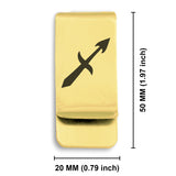 Stainless Steel Astrology Sagittarius (Centaur Archer) Sign Classic Slim Money Clip