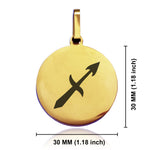 Stainless Steel Astrology Sagittarius (Centaur Archer) Sign Round Medallion Keychain