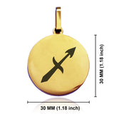 Stainless Steel Astrology Sagittarius (Centaur Archer) Sign Round Medallion Keychain