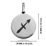 Stainless Steel Astrology Sagittarius (Centaur Archer) Sign Round Medallion Keychain