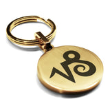 Stainless Steel Astrology Capricorn (Sea Goat) Sign Round Medallion Keychain