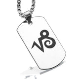 Stainless Steel Astrology Capricorn (Sea Goat) Sign Dog Tag Pendant - Comfort Zone Studios