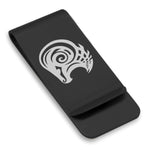 Stainless Steel Tribal Aries Zodiac (Ram) Classic Slim Money Clip