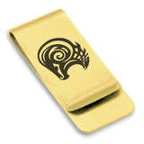 Stainless Steel Tribal Aries Zodiac (Ram) Classic Slim Money Clip