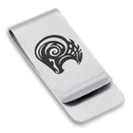 Stainless Steel Tribal Aries Zodiac (Ram) Classic Slim Money Clip