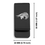 Stainless Steel Tribal Taurus Zodiac (Bull) Classic Slim Money Clip