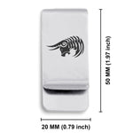 Stainless Steel Tribal Taurus Zodiac (Bull) Classic Slim Money Clip