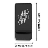 Stainless Steel Tribal Gemini Zodiac (Twins) Classic Slim Money Clip