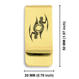 Stainless Steel Tribal Gemini Zodiac (Twins) Classic Slim Money Clip