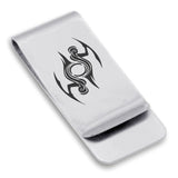 Stainless Steel Tribal Gemini Zodiac (Twins) Classic Slim Money Clip