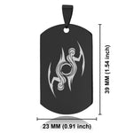 Stainless Steel Tribal Gemini Zodiac (Twins) Dog Tag Pendant - Comfort Zone Studios