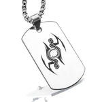 Stainless Steel Tribal Gemini Zodiac (Twins) Dog Tag Pendant - Comfort Zone Studios