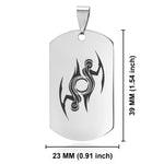 Stainless Steel Tribal Gemini Zodiac (Twins) Dog Tag Pendant - Comfort Zone Studios