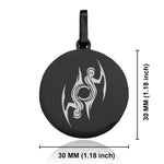 Stainless Steel Tribal Gemini Zodiac (Twins) Round Medallion Pendant