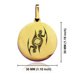 Stainless Steel Tribal Gemini Zodiac (Twins) Round Medallion Pendant