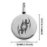 Stainless Steel Tribal Gemini Zodiac (Twins) Round Medallion Pendant