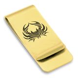 Stainless Steel Tribal Cancer Zodiac (Crab) Classic Slim Money Clip