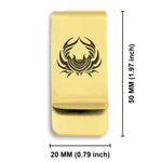 Stainless Steel Tribal Cancer Zodiac (Crab) Classic Slim Money Clip