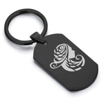 Stainless Steel Tribal Virgo Zodiac (Maiden) Dog Tag Keychain - Comfort Zone Studios